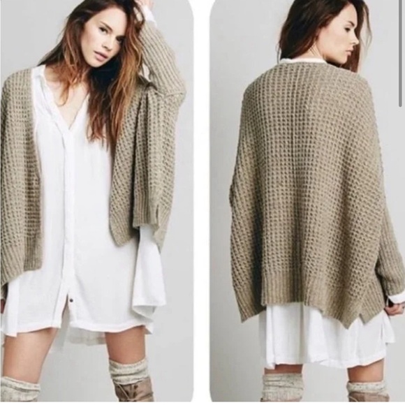 Free People Breeze Waffle Knit Cardigan - Picture 2 of 10